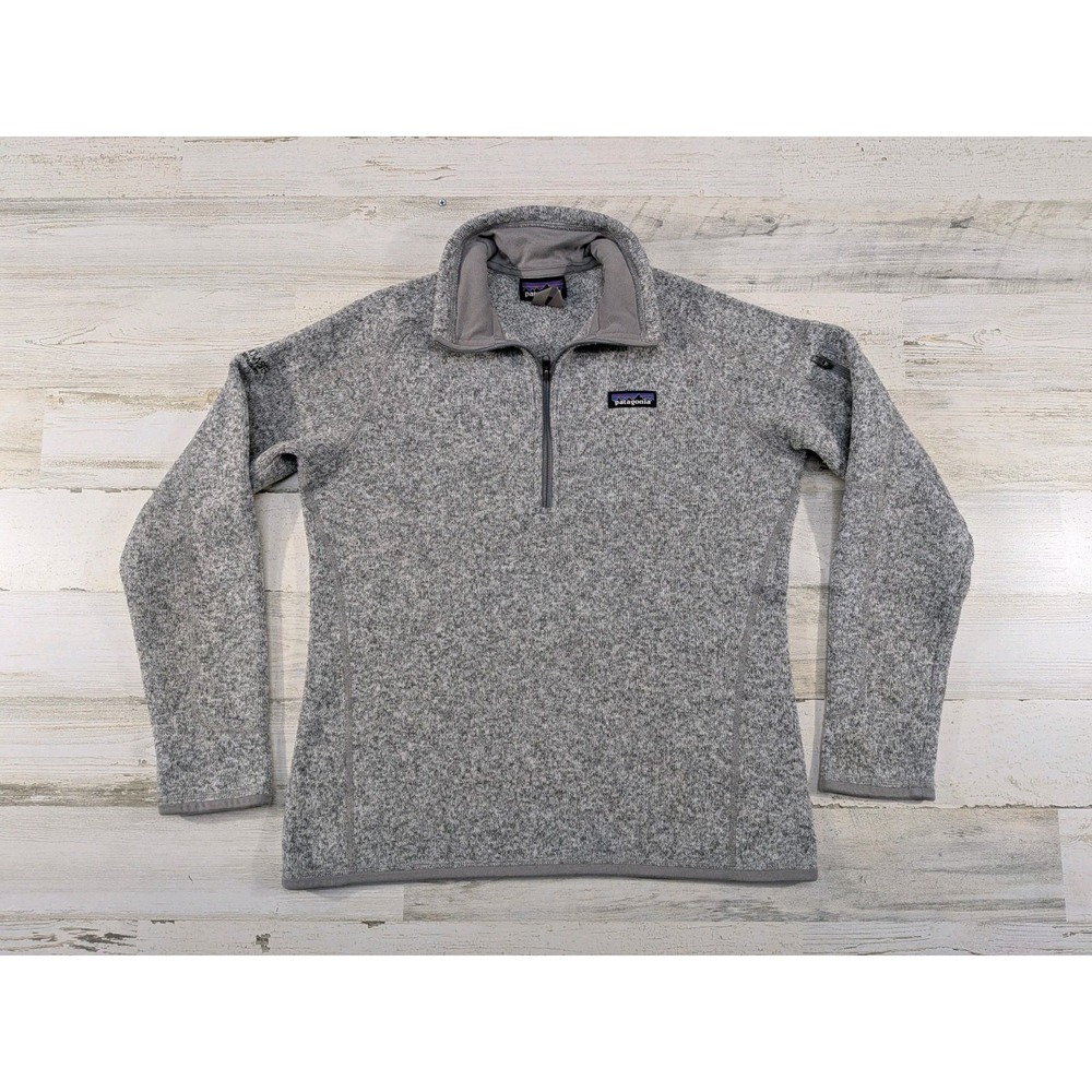 Patagonia Better Sweater Womens Medium Gray Heather Quarter Zip 25617